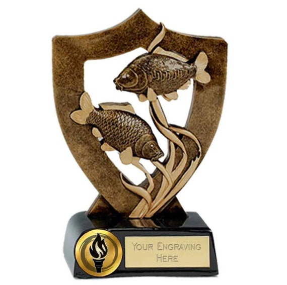 Fishing Award Trophy Personalized Engraving Custom Insert 