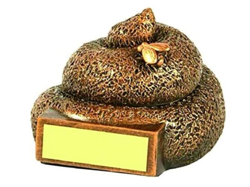 Poo Award Trophy Personalized Engraving Etsy
