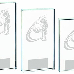 Glass Golf Award - Male - Personalized Engraving