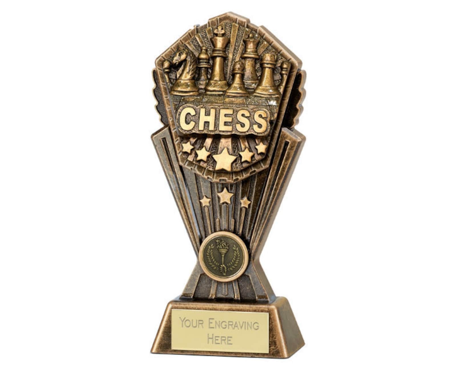 Chess Trophy Award Personalised Trophy Chess Champion Trophy Etsy