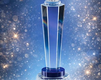 Trofeo de cristal de golf - Grabado personalizado