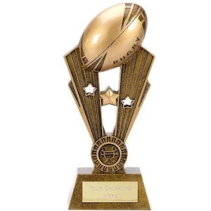 Rugby Trophy Award - Personalised Engraving - Customise Insert
