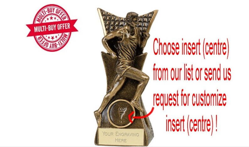 Trophy Inscriptions Running Running Male Award - Personalized Engraving - Customize Insert - Etsy ...