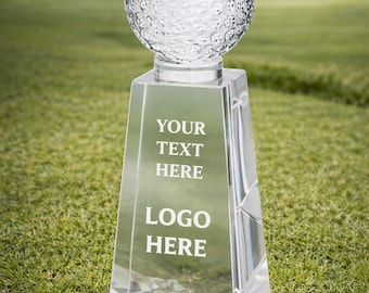 Trofeo premio Crystal Golf - Incisione personalizzata - Confezione regalo