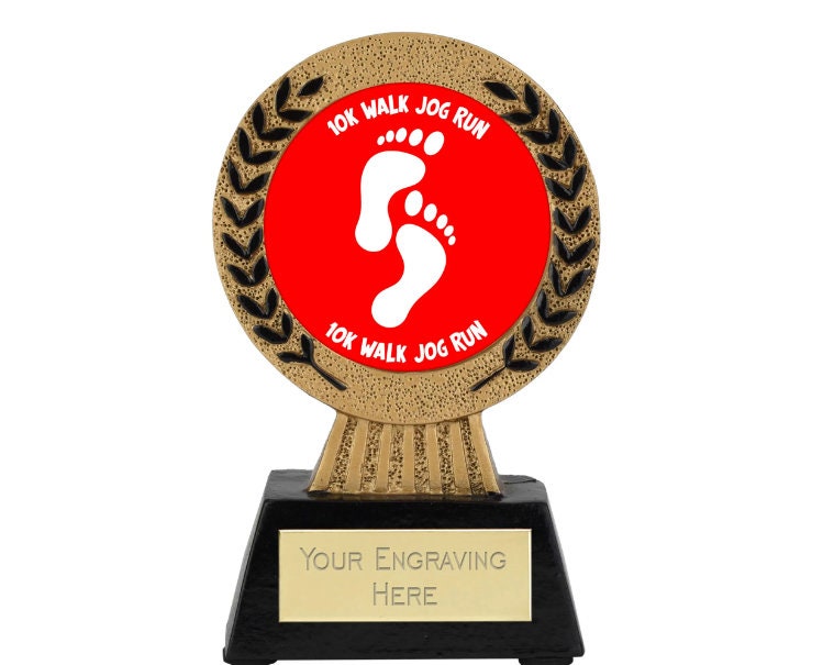 Running 10K Walk Jog Run Award - Personalized Engraving - Etsy