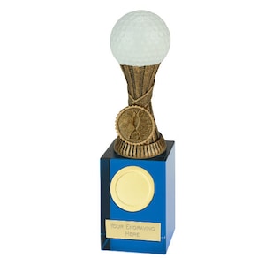 Golf Ball Award Trophy - Personalized Engraving - Custom Insert