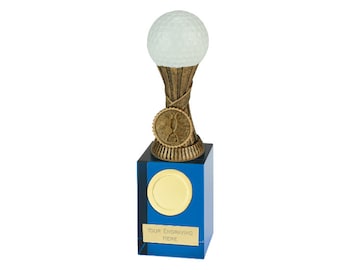 Golf Ball Award Trophy - Personalized Engraving - Custom Insert