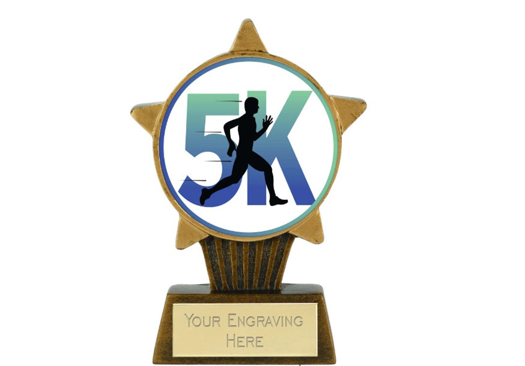 Star Male 5K Award Trophy - Personalized Engraving - Etsy