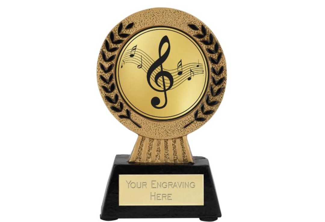 Music Notes Award Trophy - Personalized Engraving - Etsy