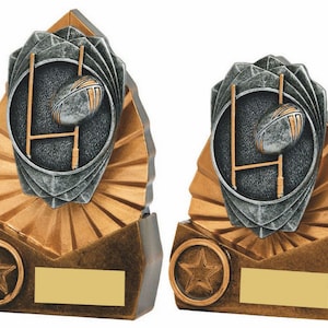 Rugby Award Trophy - Personalized Engraving - Custom Insert