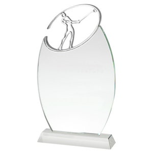 Crystal Golf Award Trophäe - Personalisierte Gravur - Geschenkbox