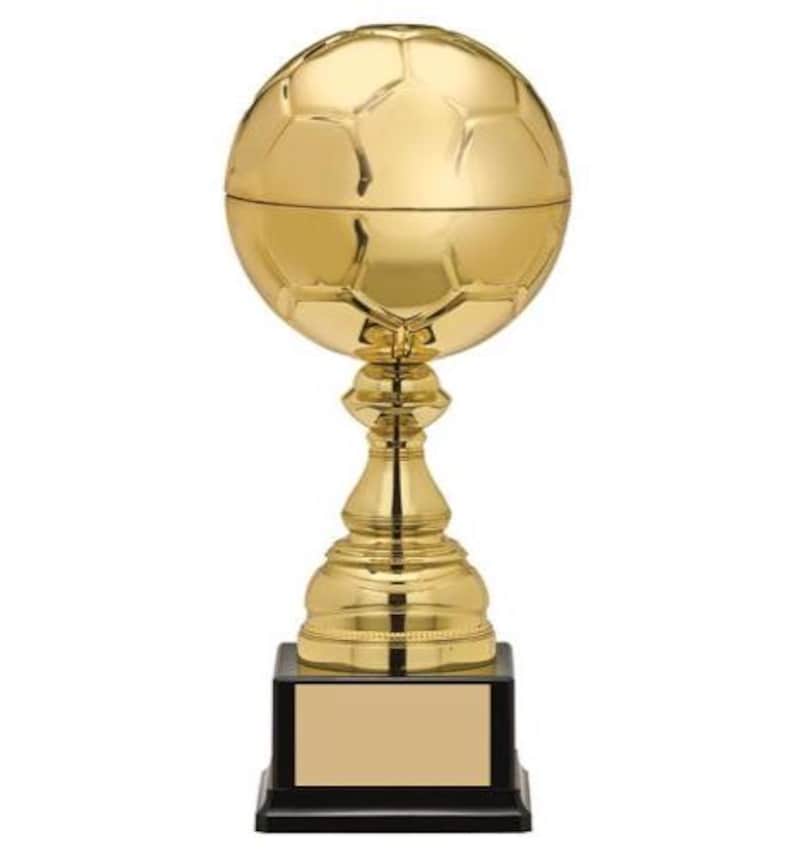 Gold Football Trophy With Engraved Name Plate – Personalized Soccer ...