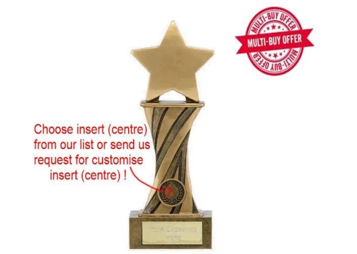 A graviert kostenlos Rechtschreibung Star Award Einheit Sport Trophy 