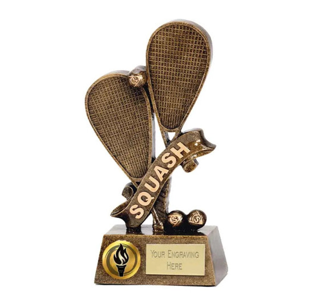 Trophy Swatcher Squash Awards Trophies - Personalised Engraving - Customize Insert - Etsy