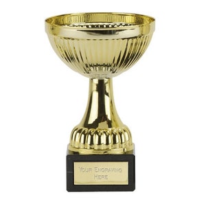 Metal Trophy Cup - Gold and Silver Trophy cup - Award Trophy - Personalized Engraving