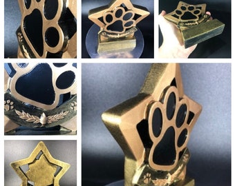 Cat Dog Paw Award - Personalized Engraving