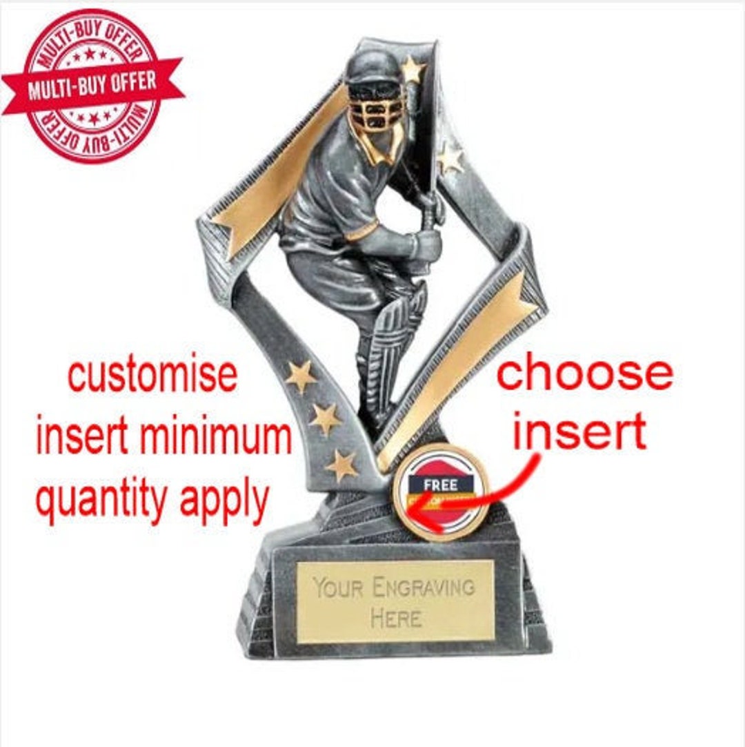 Cricket Trophy Award Personalised Engraving Etsy
