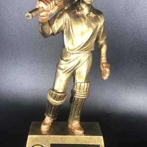 Cricket Batsman Trophy Award Personalized Engraving Custom insert image 3