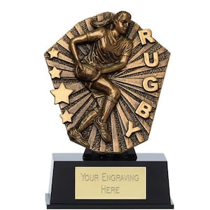 Rugby Female Award - Personalised Engraving - Customise insert