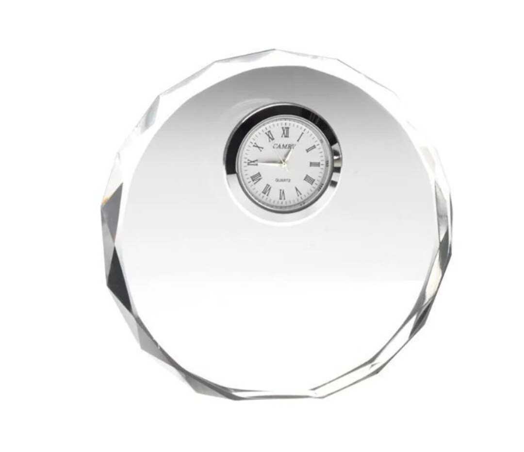 Personalized Round Clock Glass Etsy