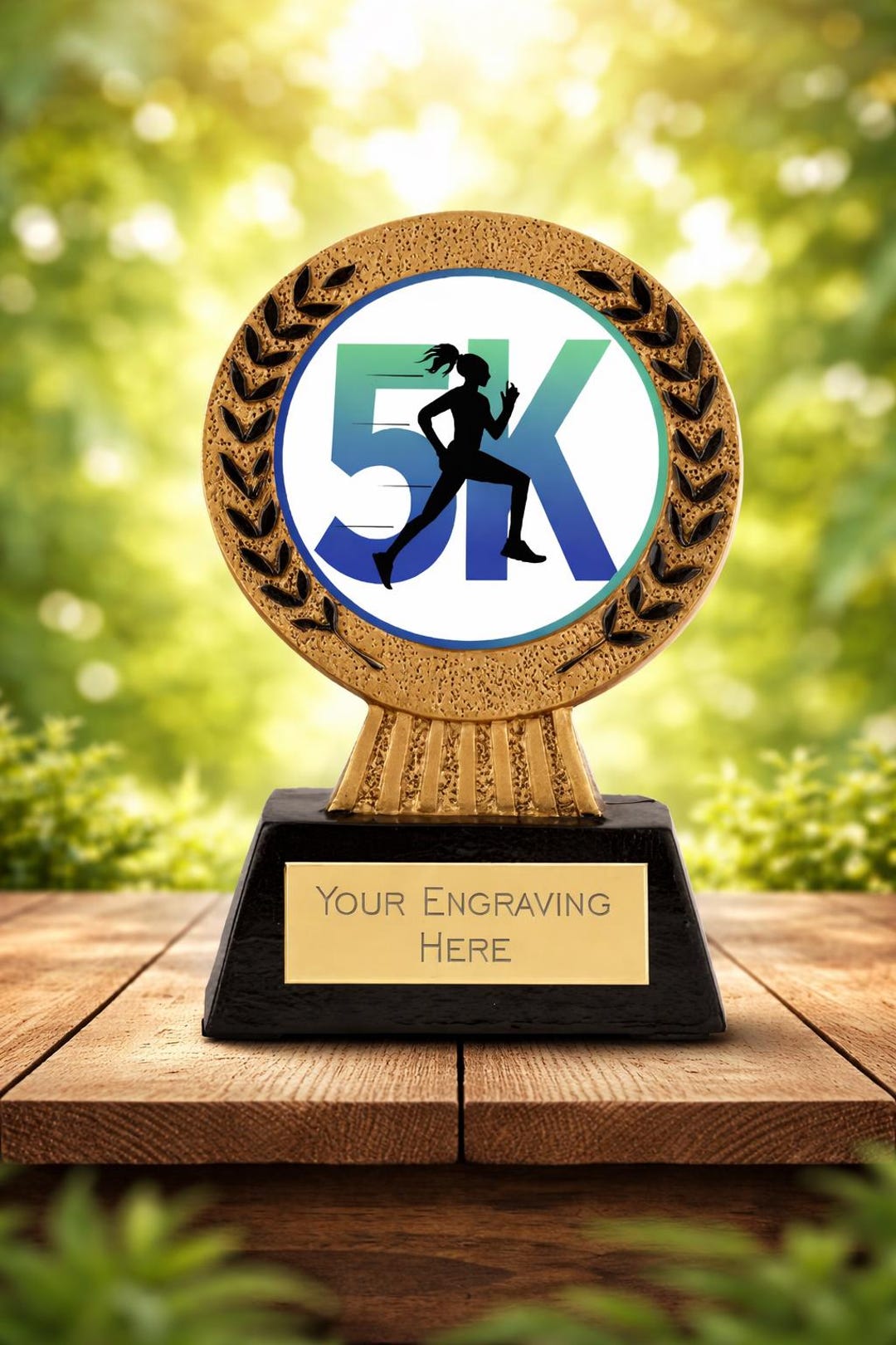 5K Running Female Award - Personalized Engraving - Etsy