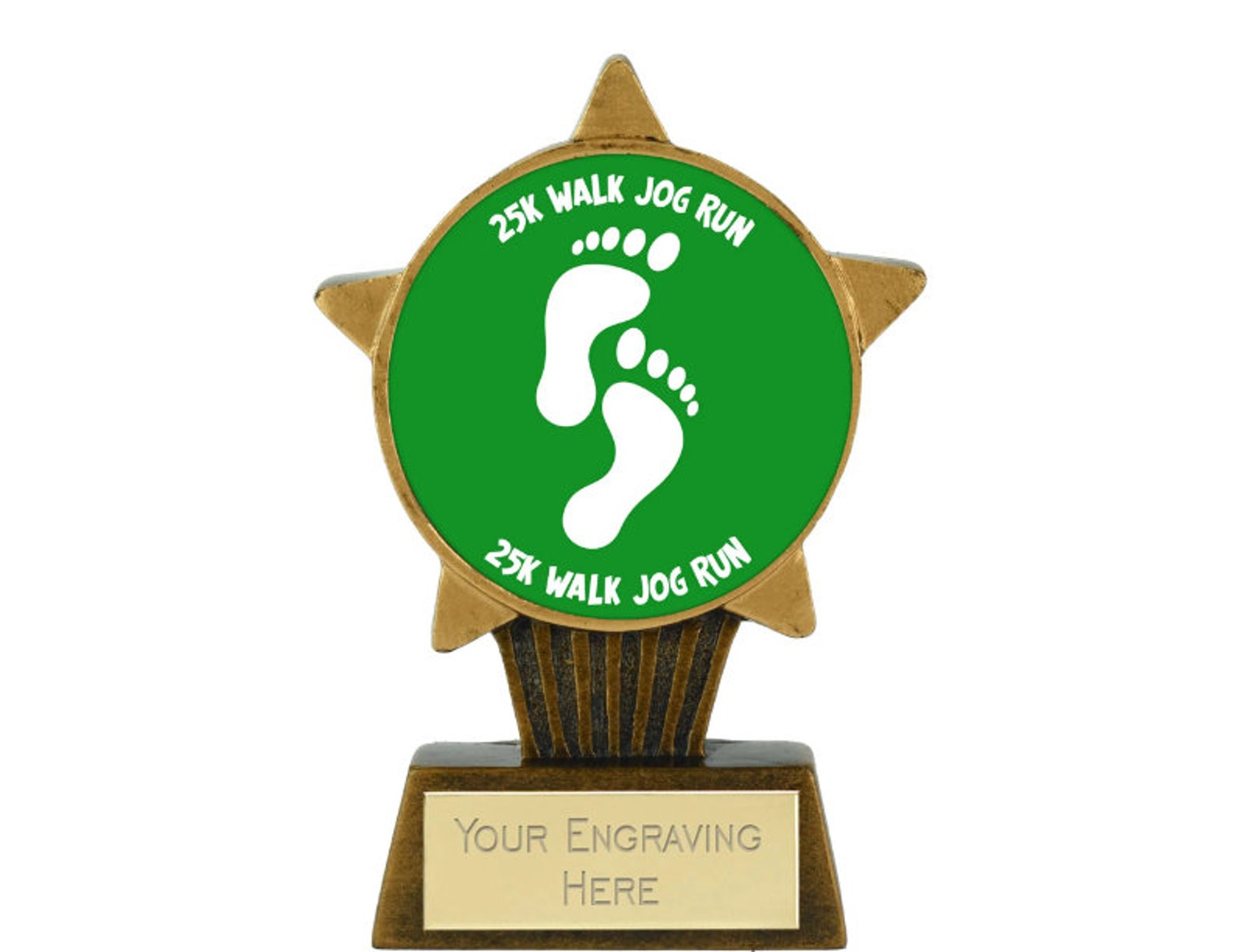 Running 25K Walk Jog Run Award Trophy Personalized Engraving - Etsy