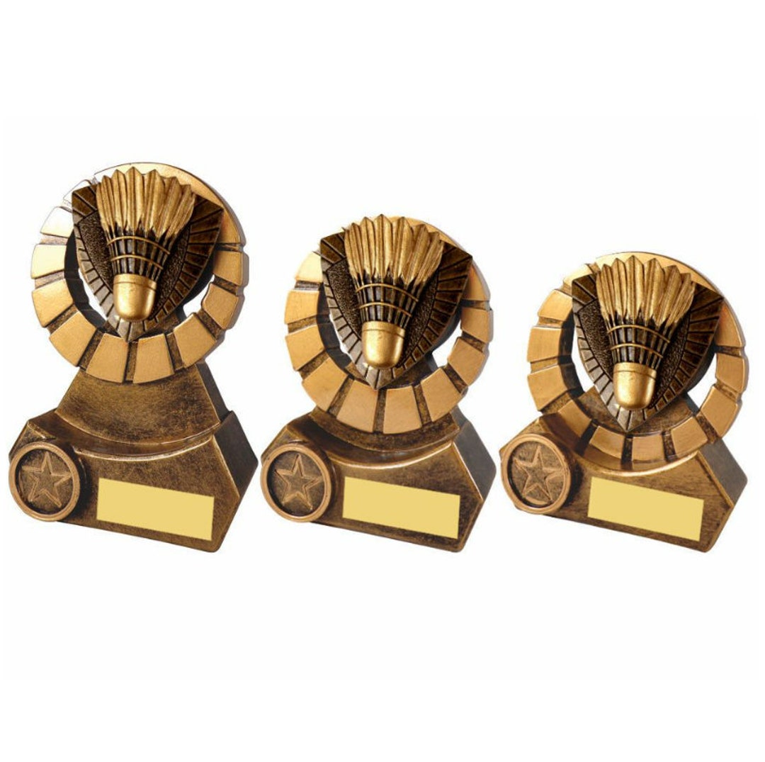 Badminton Award Trophy Personalized Engraving Custom Insert Etsy