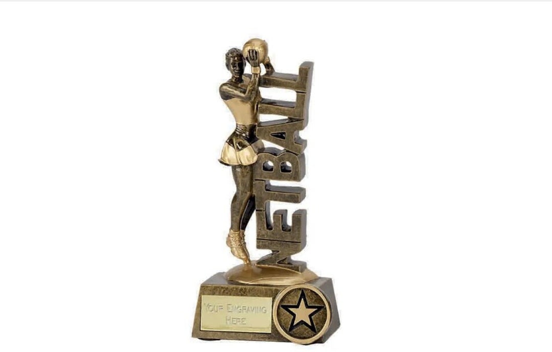 Netball Female Award Trophy - Personalised Engraving - Customize Insert ...