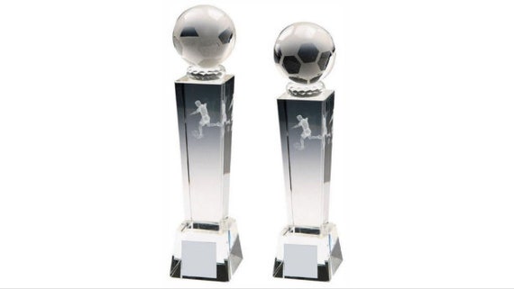 Trofeo Legend Football In Cristallo 3D - Con Incisione Gratuita E Confezione Regalo CR9034