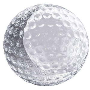 Kristall-Golfball-Briefbeschwerer – personalisierte Gravur – in Geschenkbox