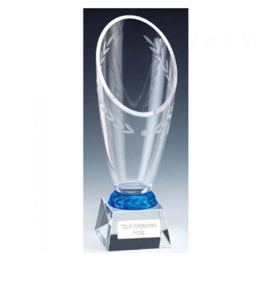 Glass Cup Trophy Award Personalised Engraving Gift Boxed Etsy