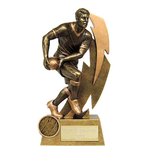 Rugby Player Male Trophy Award  - Personalised Engraving - Customise Insert
