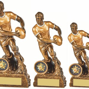 Rugby Male Award Trophy - Personalized Engraving - Custom Insert