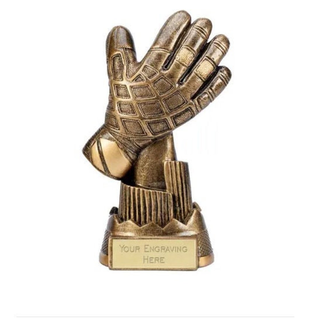 Football Glove Award Trophy Personalized Engraving 