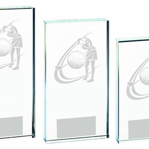 Glass Golf Award - Female - Personalized Engraving
