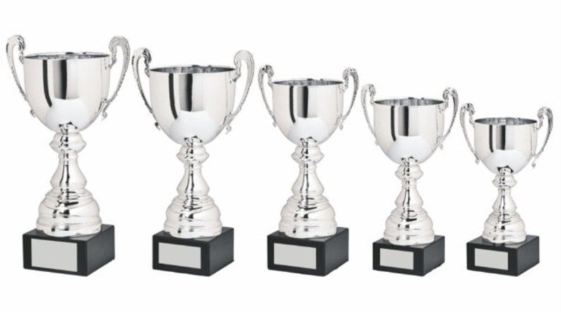 Silverado Red Metal Trophy Cup With Marble Base - Engraved Award For Sports, Corporate Events (3 Sizes: 9.75", 11.5", 12.5")