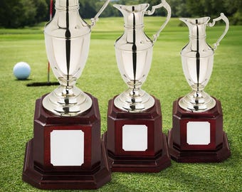 Jug Golf Cup Trophy - Nickel Plated Claret Jug - Personalized