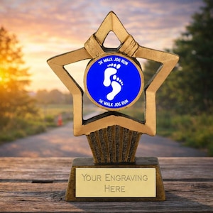 Running 5K Award - Walk Jog Run - Personalized Engraving