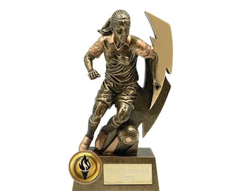 Football Female Trophy Award - Personalised Engraving - Customise Insert