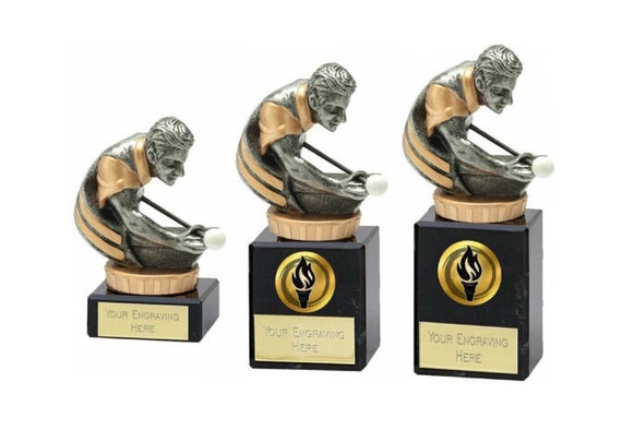 *Pool Snooker Prize Trophy Award 3 Sizes " FREE ENGRAVING" 