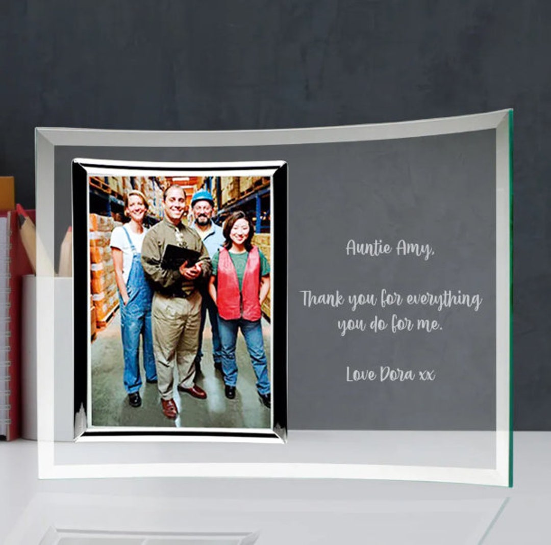 Personalised Curved Glass Photo Frame Edge Curved Glass Etsy