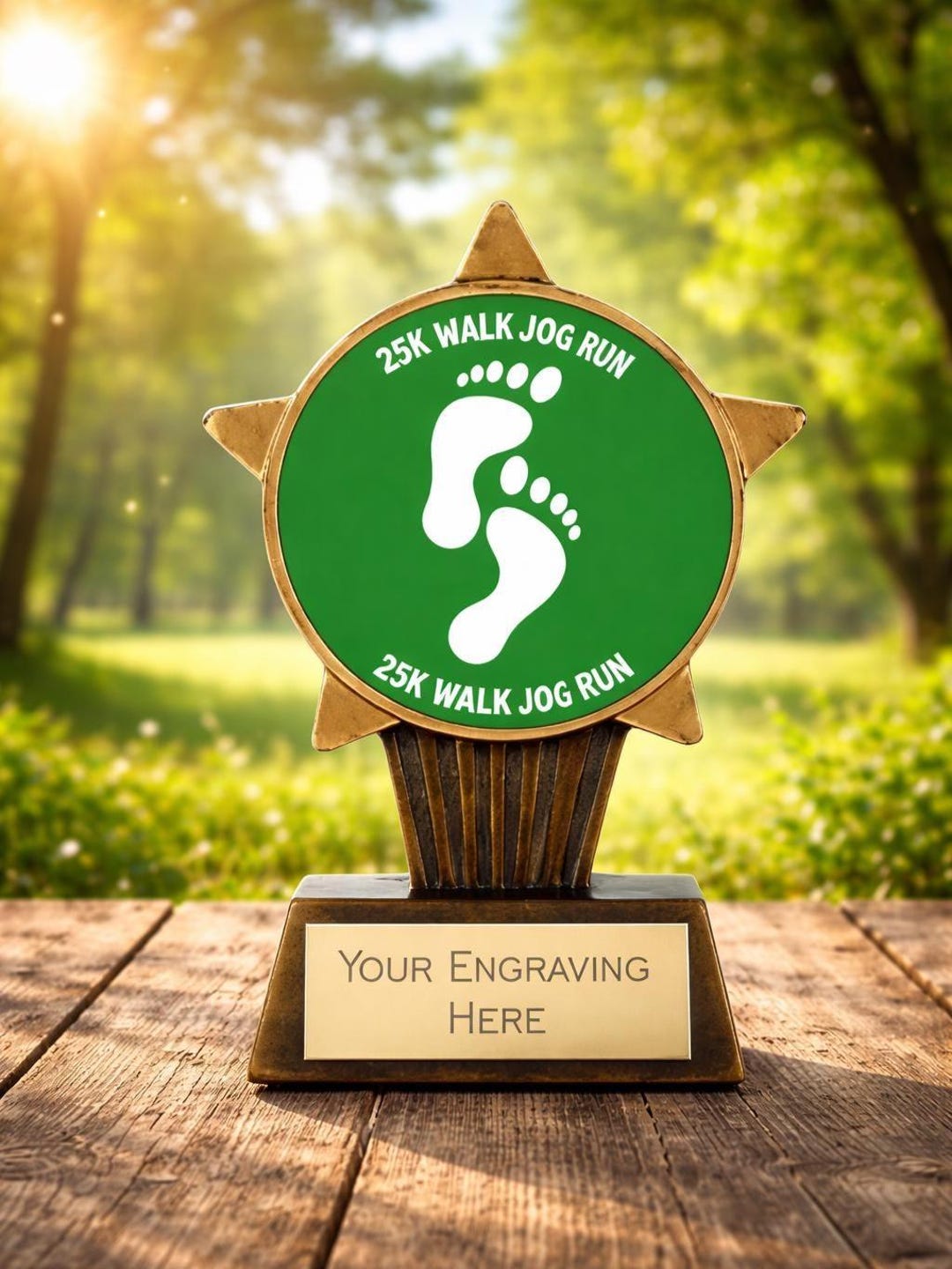 Running 25K Award - Walk Jog Run Award - Personalized Engraving - Etsy