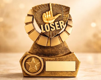 Trofeo para el perdedor - Grabado personalizado - Inserto personalizado