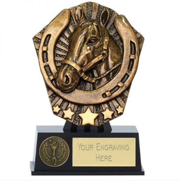 Trophée du cheval et du cavalier - Gravure personnalisée