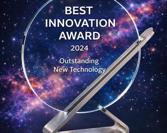 Personalised Glass Award with Silver Base | Laser Engraved Trophy
