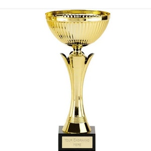 Trophy Cup Metal Gold and Silver Cup - Personalized Engraving