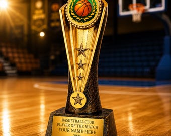 Personalised Basketball Trophy – Custom Award with Engraving, Basketball Club Prize