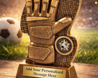 Goalkeeper Glove Award -  Personalized Engraving - Custom Insert