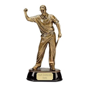 3D Golfer Male Trophy Award - Personalized Engraving
