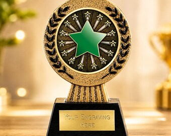 Gepersonaliseerde Green Star-trofee, Custom Achievement Award